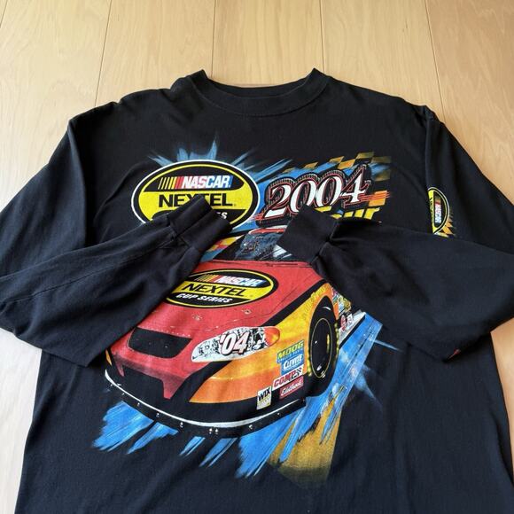 Vintage Nascar Nextel Cup Series Shirt XL Black Y2K Long Sleeve AOP Racing Art - Picture 4 of 8